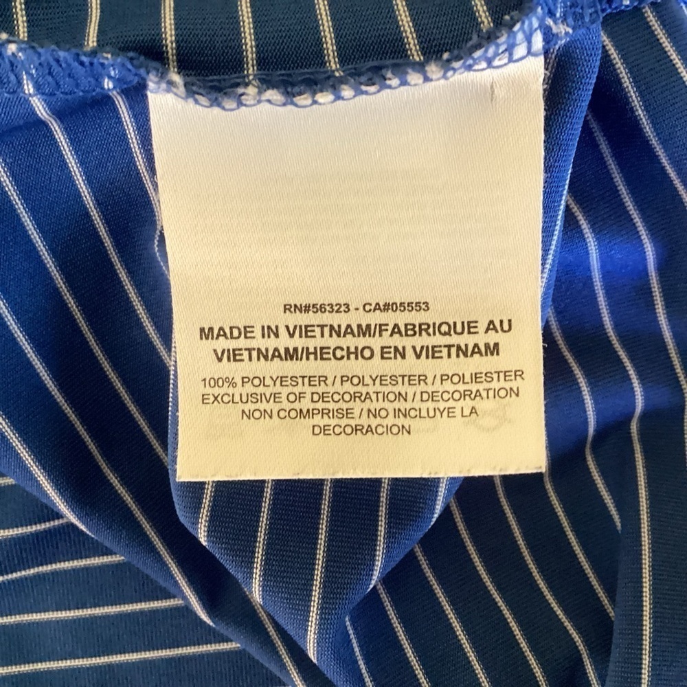 Nike Golf Tour Performance Men’s Blue And White Striped Polo. Size XXL - Picture 6 of 7